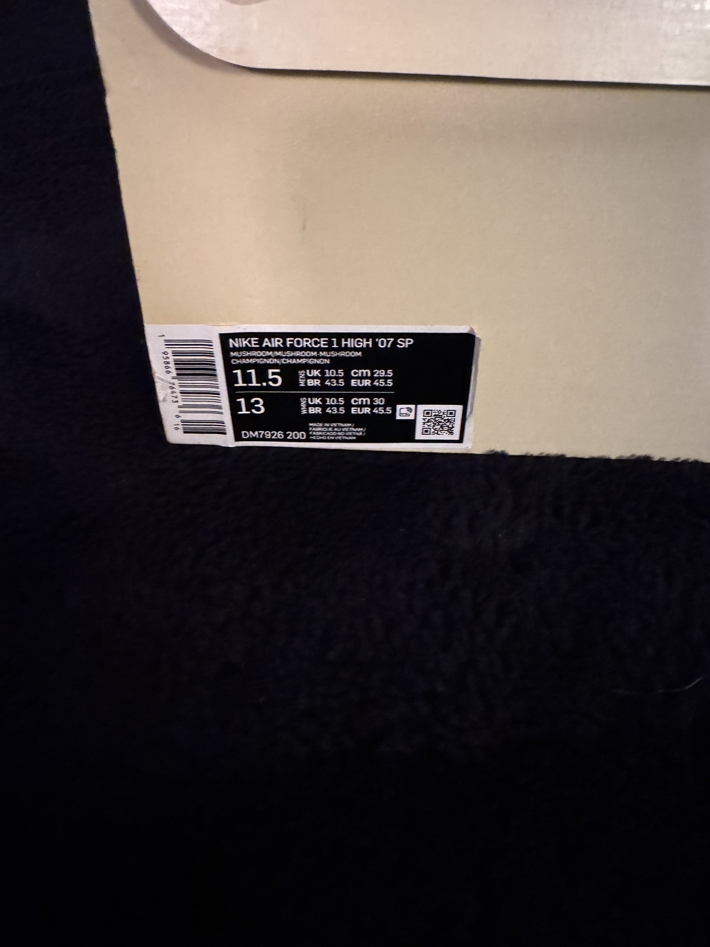 Nike Air Force 1 High '07 SP "Billie Eilish Mushroom" Men's 11.5 Lightly Used - Picture 5 of 6